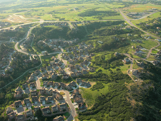 Somewhere over the suburbs