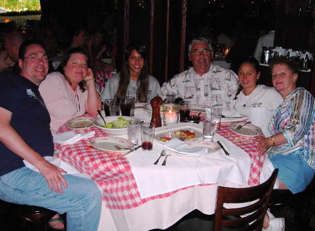 Family style dining at Maggiano's