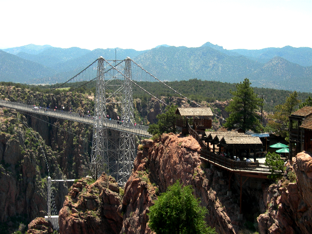 One end of Royal Gorge bridge