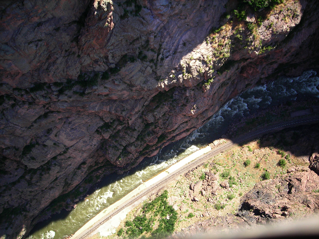 View from between bridge planks