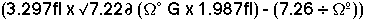3,297fl × /7.22Þ (ß° G × 1.987fl) - (7.26 ÷ ß°))